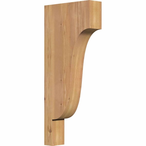 Ekena Millwork Newport Smooth Corbel, Western Red Cedar, 3 1/2"W x 12"D x 28"H COR04X12X28NEW00SWR - main